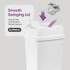 imageSuperio Garbage Cans with Swing TopSplit Lids  Small Trash Cans with Lids  Durable Plastic  Slim ampamp Sturdy Trash Bin  Fingerprint Resistant  45 Gallon  19 qt  18 L  BlackWhite