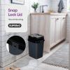 imageSuperio Garbage Cans with Swing TopSplit Lids  Small Trash Cans with Lids  Durable Plastic  Slim ampamp Sturdy Trash Bin  Fingerprint Resistant  45 Gallon  19 qt  18 L  BlackGrey