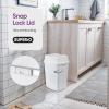 imageSuperio Garbage Cans with Swing TopSplit Lids  Small Trash Cans with Lids  Durable Plastic  Slim ampamp Sturdy Trash Bin  Fingerprint Resistant  45 Gallon  19 qt  18 L  BlackWhite