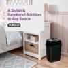 imageSuperio Garbage Cans with Swing TopSplit Lids  Small Trash Cans with Lids  Durable Plastic  Slim ampamp Sturdy Trash Bin  Fingerprint Resistant  45 Gallon  19 qt  18 L  BlackBlack