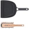 imageSuperio Handheld Comfort Grip Dustpan and Brush Set  Hand Broom with Swiss Natural Horsehair Bristles1pack