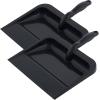 imageSuperio Heavy Duty Plastic Dustpan with Comfort Grip Handle Black Durable Lightweight Multi Surface Dust Pan Easy Broom Sweeping 10 inches Wide 3PackBlack