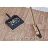 imageSuperio Heavy Duty Plastic Dustpan with Comfort Grip Handle Black Durable Lightweight Multi Surface Dust Pan Easy Broom Sweeping 10 inches Wide 3PackBlack