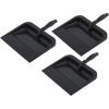 imageSuperio Heavy Duty Plastic Dustpan with Comfort Grip Handle Black Durable Lightweight Multi Surface Dust Pan Easy Broom Sweeping 10 inches Wide 3PackBlack