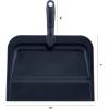 imageSuperio Heavy Duty Plastic Dustpan with Comfort Grip Handle Black Durable Lightweight Multi Surface Dust Pan Easy Broom Sweeping 10 inches Wide 3PackBlack