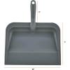 imageSuperio Heavy Duty Plastic Dustpan with Comfort Grip Handle Black Durable Lightweight Multi Surface Dust Pan Easy Broom Sweeping 10 inches Wide 3PackGray