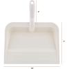 imageSuperio Heavy Duty Plastic Dustpan with Comfort Grip Handle Black Durable Lightweight Multi Surface Dust Pan Easy Broom Sweeping 10 inches Wide 3PackWhite