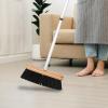 imageSuperio Kitchen Broom Premium Black Tampico Bristles Wood USA Handle Heavy Duty Household Broom  Easy Swiping Dust and Wisp Home Kitchen Bedroom Lobby Floors and Corners3 Part Handle