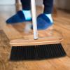 imageSuperio Kitchen Broom Premium Black Tampico Bristles Wood USA Handle Heavy Duty Household Broom  Easy Swiping Dust and Wisp Home Kitchen Bedroom Lobby Floors and CornersMetal Handle