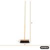 imageSuperio Kitchen Broom Premium Black Tampico Bristles Wood USA Handle Heavy Duty Household Broom  Easy Swiping Dust and Wisp Home Kitchen Bedroom Lobby Floors and CornersWood Handle