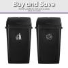 imageSuperio Kitchen Trash Can 13 Gallon with Swing Lid Plastic Tall Garbage Can Outdoor and Indoor Large 52 Qt Recycle Bin and Waste Basket for Home Office Garage Patio Restaraunt Black 1 Count13 Gallon