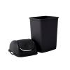 imageSuperio Kitchen Trash Can 13 Gallon with Swing Lid Plastic Tall Garbage Can Outdoor and Indoor Large 52 Qt Recycle Bin and Waste Basket for Home Office Garage Patio Restaraunt Black 1 Count45 Gallon