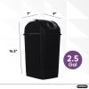 imageSuperio Kitchen Trash Can 13 Gallon with Swing Lid Plastic Tall Garbage Can Outdoor and Indoor Large 52 Qt Recycle Bin and Waste Basket for Home Office Garage Patio Restaraunt Black 1 Count25 Gallon