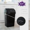 imageSuperio Kitchen Trash Can 13 Gallon with Swing Lid Plastic Tall Garbage Can Outdoor and Indoor Large 52 Qt Recycle Bin and Waste Basket for Home Office Garage Patio Restaraunt Black 1 Count13 Gallon