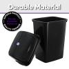 imageSuperio Kitchen Trash Can 13 Gallon with Swing Lid Plastic Tall Garbage Can Outdoor and Indoor Large 52 Qt Recycle Bin and Waste Basket for Home Office Garage Patio Restaraunt Black 1 Count13 Gallon