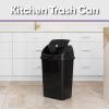 imageSuperio Kitchen Trash Can 13 Gallon with Swing Lid Plastic Tall Garbage Can Outdoor and Indoor Large 52 Qt Recycle Bin and Waste Basket for Home Office Garage Patio Restaraunt Black 1 Count13 Gallon