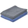 imageSuperio Microfiber Cleaning Cloth 2Pack Extra Large 20 x 30 inches Scratch Free Quick Dry Machine Washable MultiPurpose Towel for Floor Car Glass Kitchen BathroomBlueGrey