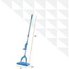 imageSuperio Microfiber mop for Hardwood Floor Cleaning Tile Floors Laminate Floors Wallsself Wringing Miracle Flat Mop Telescopic HandleBlue47 Mop