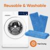 imageSuperio Microfiber mop for Hardwood Floor Cleaning Tile Floors Laminate Floors Wallsself Wringing Miracle Flat Mop Telescopic HandleBlue611 Refills