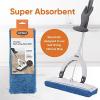 imageSuperio Microfiber mop for Hardwood Floor Cleaning Tile Floors Laminate Floors Wallsself Wringing Miracle Flat Mop Telescopic HandleBlue611 Refills