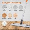 imageSuperio Miracle Mop Set Microfiber Flat Mop Wet and Dust Mop Best Mop for Vinyl Plank Hardwood Laminate Tile Flooring Wall with Aluminum Telescopic Handle and Velcro Microfiber Mop Pad GreyFull Mop