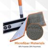 imageSuperio Miracle Mop Set Microfiber Flat Mop Wet and Dust Mop Best Mop for Vinyl Plank Hardwood Laminate Tile Flooring Wall with Aluminum Telescopic Handle and Velcro Microfiber Mop Pad Grey3 Mopping pads