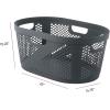 imageSuperio Perforated Plastic Laundry Basket 40 Liter Dotted Design Grey