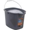 imageSuperio Plastic Bucket with Grip Handle 16 Liter Large Spout Cleaning Pail Grey Heavy Duty Bucket Home Floor Mopping Bath Car Wash Bowls for Camping FishingGray