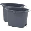 imageSuperio Plastic Bucket with Grip Handle 16 Liter Large Spout Cleaning Pail Grey Heavy Duty Bucket Home Floor Mopping Bath Car Wash Bowls for Camping FishingGray