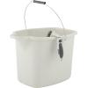 imageSuperio Plastic Bucket with Grip Handle 16 Liter Large Spout Cleaning Pail Grey Heavy Duty Bucket Home Floor Mopping Bath Car Wash Bowls for Camping FishingSoft Grey