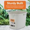 imageSuperio Plastic Bucket with Grip Handle 16 Liter Large Spout Cleaning Pail Grey Heavy Duty Bucket Home Floor Mopping Bath Car Wash Bowls for Camping FishingSoft Grey