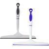 imageSuperio Rubber Squeegee 2 Pack Streak Free All Purpose Window Squeegee Comfort Grip Handle and Hanging Hook Red 10 Inch 2 PackBlue Grey