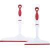 imageSuperio Rubber Squeegee 2 Pack Streak Free All Purpose Window Squeegee Comfort Grip Handle and Hanging Hook Red 10 Inch 2 PackRed