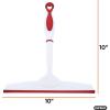 imageSuperio Rubber Squeegee 2 Pack Streak Free All Purpose Window Squeegee Comfort Grip Handle and Hanging Hook Red 10 Inch 2 PackRed