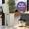 imageSuperio Slim Pedal Trash Can 16 Qt Soft Beige16 Gallon