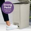 imageSuperio Slim Pedal Trash Can 16 Qt Soft Beige16 Gallon