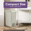 imageSuperio Slim Pedal Trash Can 16 Qt Soft Beige16 Gallon