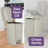 imageSuperio Slim Pedal Trash Can 16 Qt Soft Beige16 Gallon
