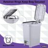 imageSuperio Slim Pedal Trash Can 16 Qt Soft Beige4 Gallon