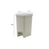 imageSuperio Slim Pedal Trash Can 16 Qt Soft Beige4 Gallon