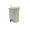 imageSuperio Slim Pedal Trash Can 16 Qt Soft Beige65 Gallon