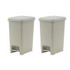 imageSuperio Slim Pedal Trash Can 16 Qt Soft Beige65 Gallon