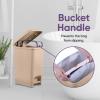imageSuperio Slim Step On Trash Can Beige Waste Bin with Foot Pedal Lid 26 Liter Kitchen Under Desk Office Bedroom Bathroom 1 4 Gallon25 Gallon