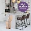 imageSuperio Slim Step On Trash Can Beige Waste Bin with Foot Pedal Lid 26 Liter Kitchen Under Desk Office Bedroom Bathroom 1 4 Gallon4 Gallon
