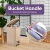 imageSuperio Slim Step On Trash Can Beige Waste Bin with Foot Pedal Lid 26 Liter Kitchen Under Desk Office Bedroom Bathroom 1 4 Gallon65 Gallon