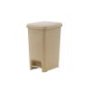 imageSuperio Slim Step On Trash Can Beige Waste Bin with Foot Pedal Lid 26 Liter Kitchen Under Desk Office Bedroom Bathroom 1 4 Gallon65 Gallon