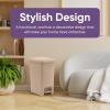 imageSuperio Slim Step On Trash Can Beige Waste Bin with Foot Pedal Lid 26 Liter Kitchen Under Desk Office Bedroom Bathroom 1 4 Gallon65 Gallon