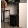 imageSuperio Slim Trash Can with Foot Pedal  105 Gallon StepOn Trash Can with Lid Large Plastic Garbage Can Trashcan for Bathroom Kitchen Office Bedroom Dorm Room Patio  BlackBlack