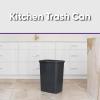 imageSuperio Small 25 Gallon Plastic Trash Can Waste Bin for Under Desk Office Bedroom Bathroom 10 Qt White Smoke1  Grey
