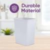 imageSuperio Small 25 Gallon Plastic Trash Can Waste Bin for Under Desk Office Bedroom Bathroom 10 Qt White Smoke1  Smoke